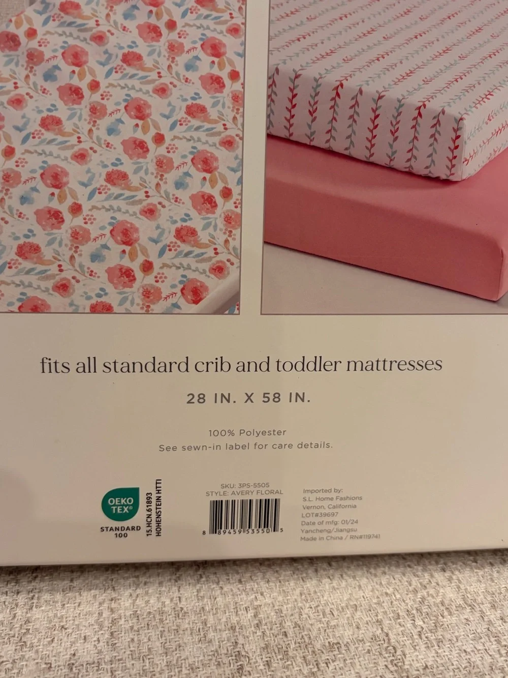 Dream Baby Dream Set of 3 Fitted Crib Sheets